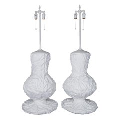 Pareja de lámparas de mesa de composición monumental