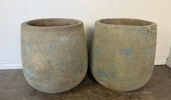 Pair of Monumental Crucible Planters - Atelier Vierkant Style Egg Pot