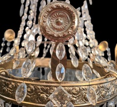 Pair of Monumental Empire Crystal Chandeliers, Germany, circa 1800