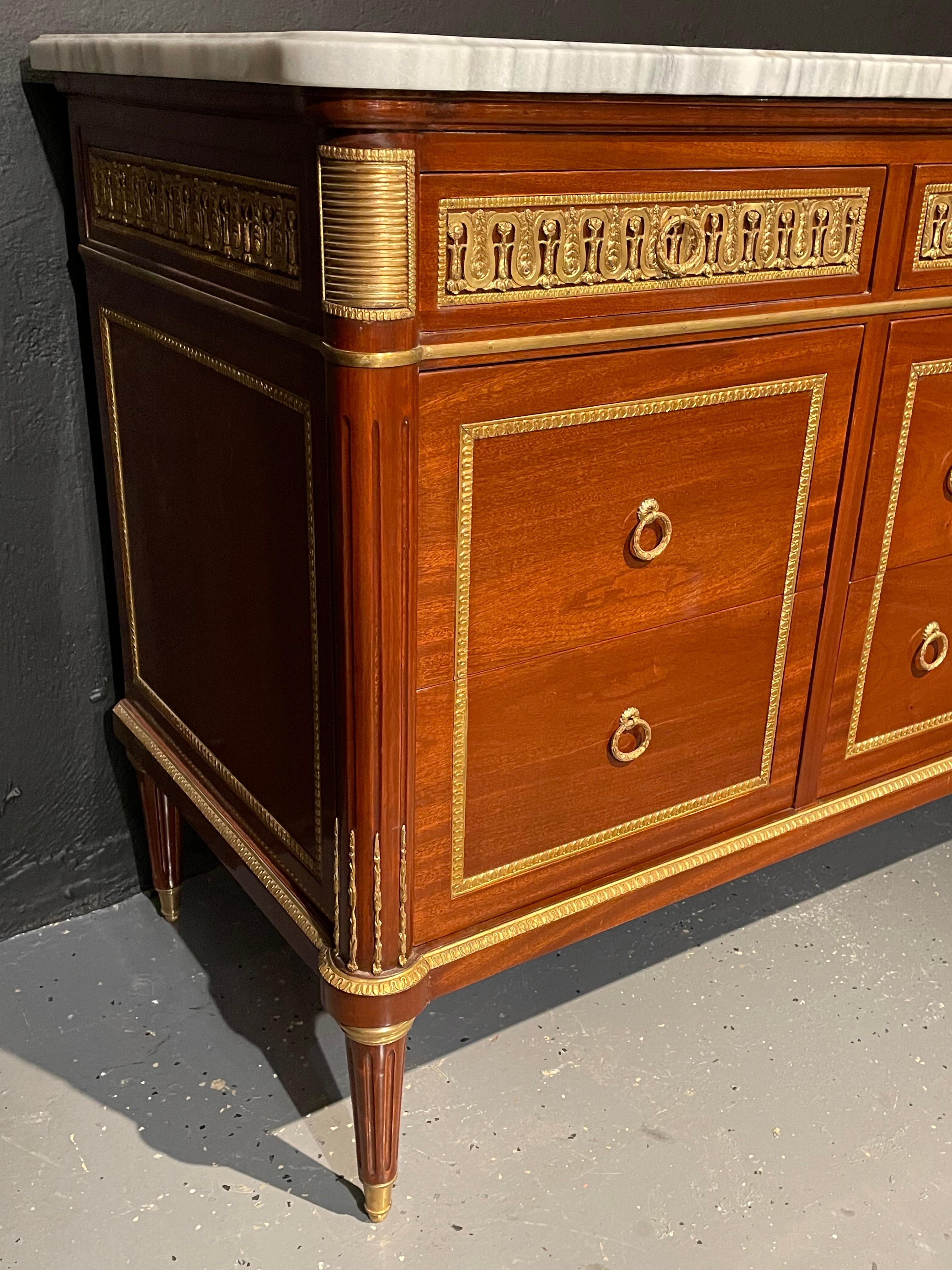 Pair of Monumental French Commodes in the Manner of Maison Jansen For Sale 5