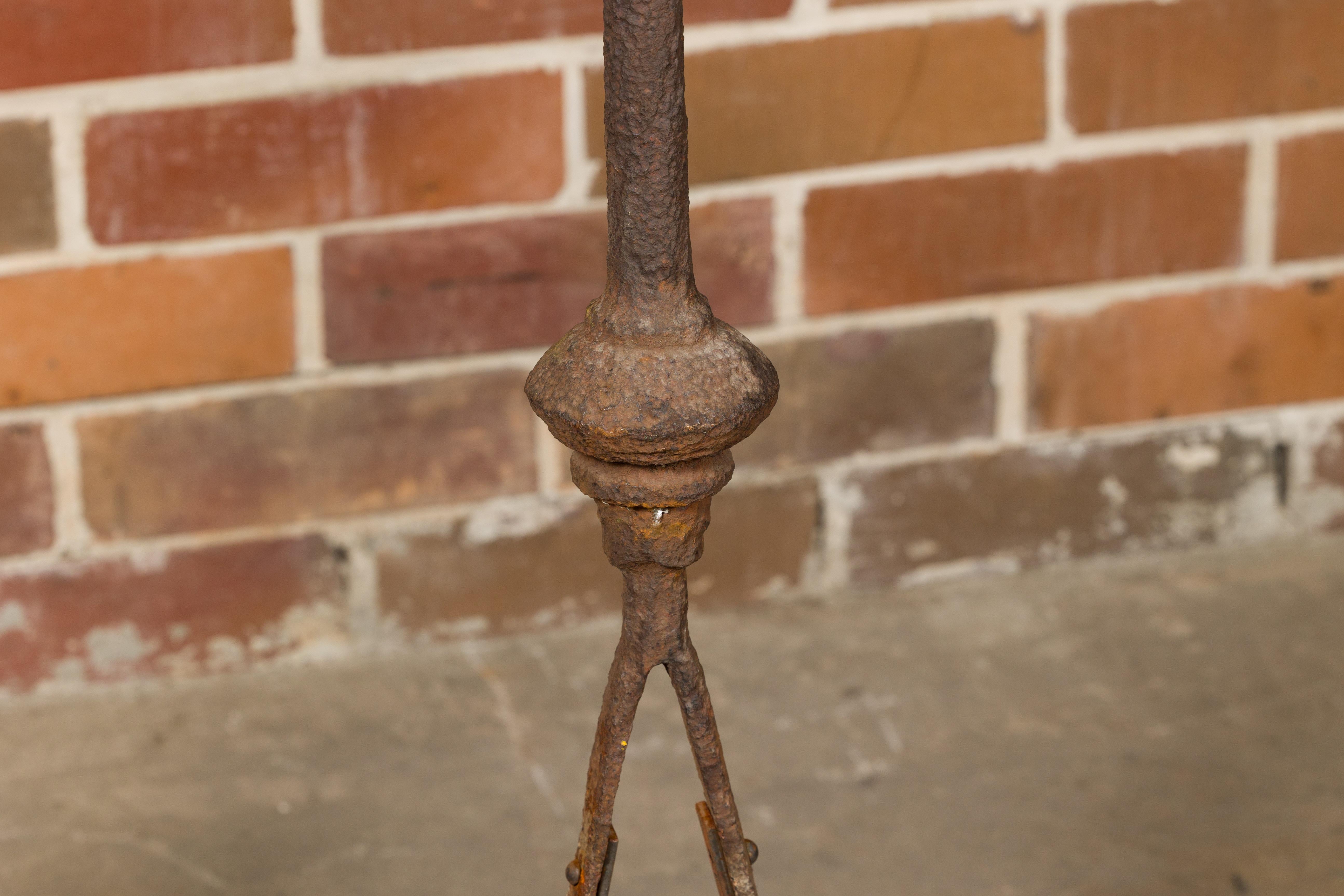 Pair of Monumental French Iron Lightning Rod on Base Sculptures, 19th Century For Sale 8