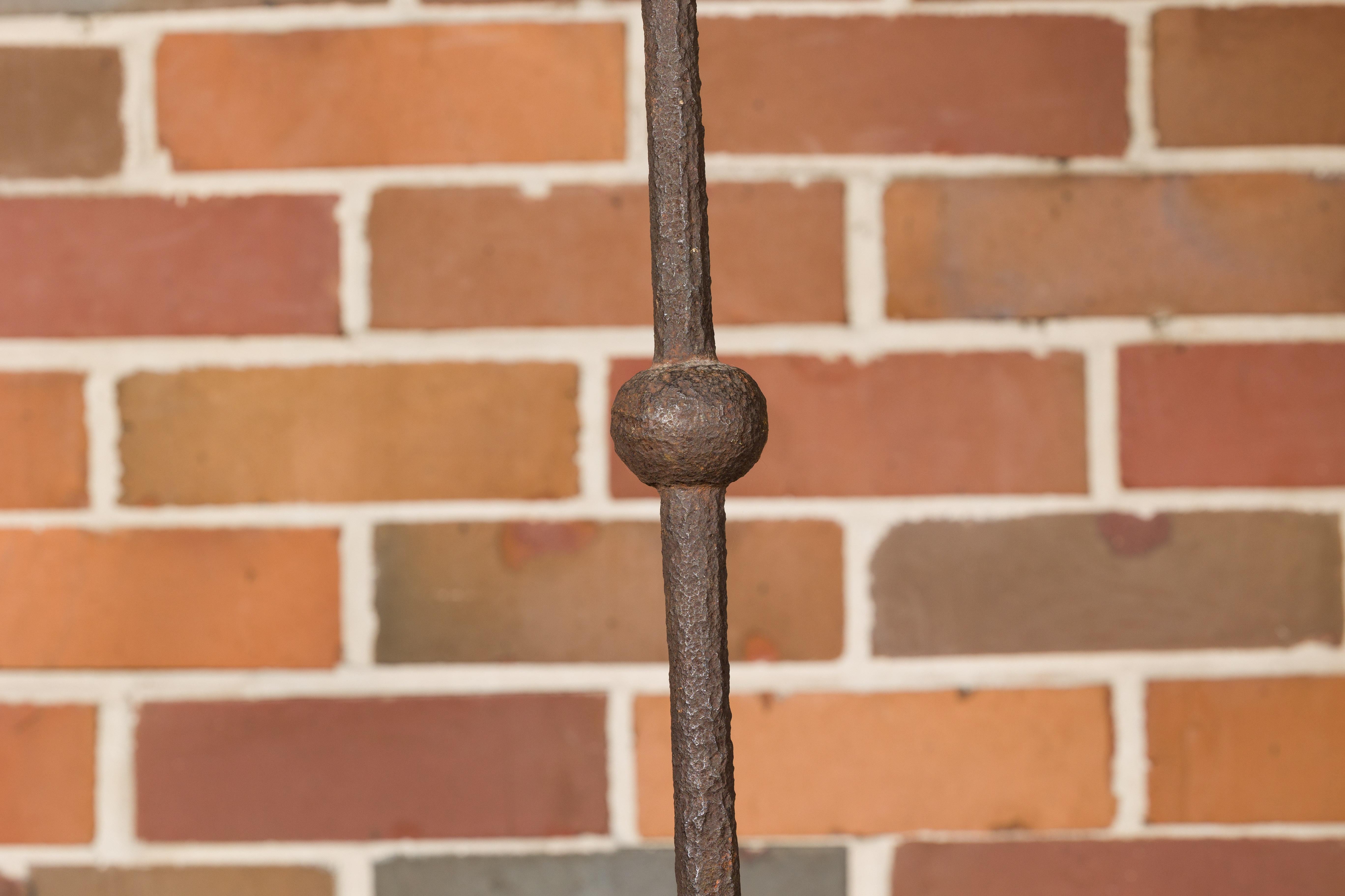 Pair of Monumental French Iron Lightning Rod on Base Sculptures, 19th Century For Sale 11