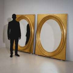 Pair of Monumental Gilt Mirrors, 2nd Half 19th Century