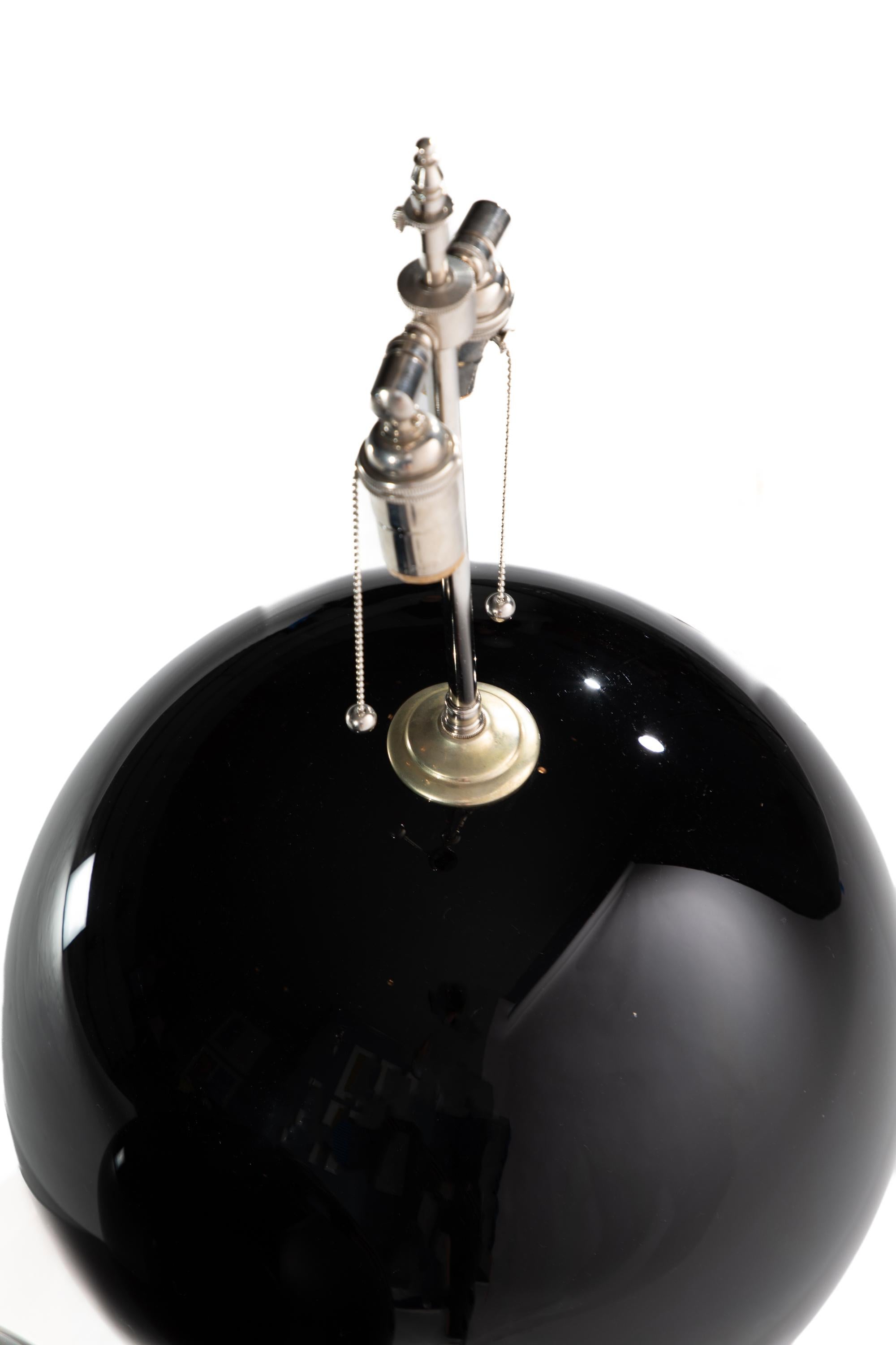Pair of Monumental Globe Lamps, Manner of Karl Springer For Sale 1