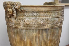 Pair of Monumental Italian Beaux-Arts Footed Planters
