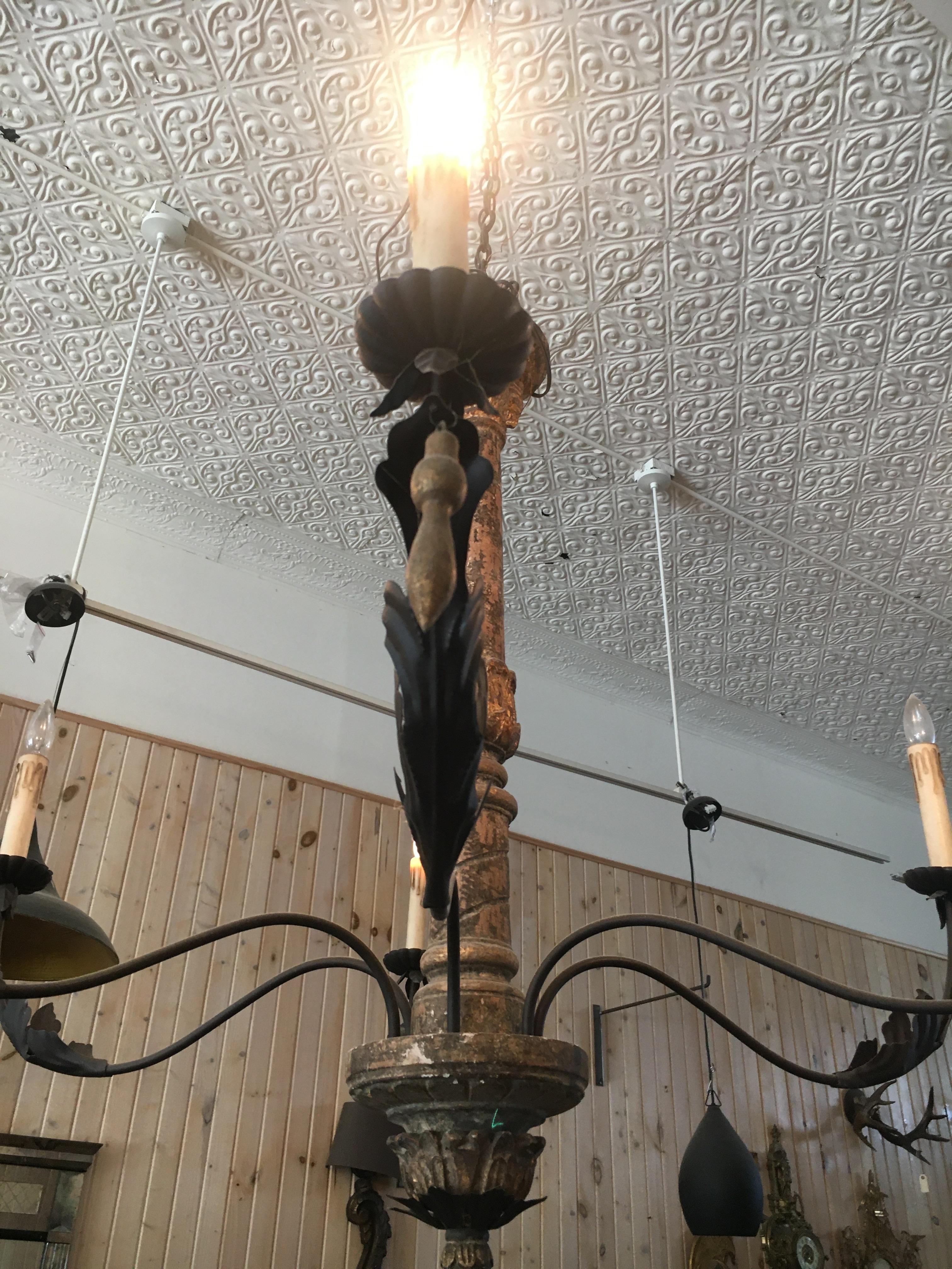 Pair of Monumental Italian Style Six-Arm Chandeliers.  Priced per chandelier. In Excellent Condition In Buchanan, MI