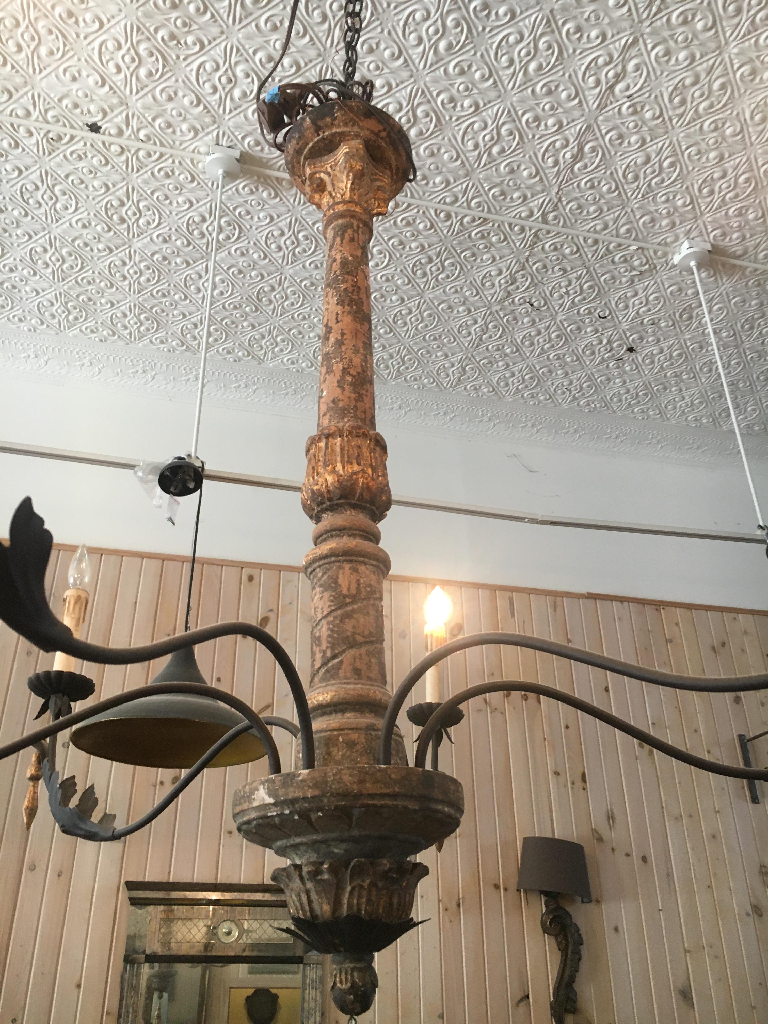 20th Century Pair of Monumental Italian Style Six-Arm Chandeliers.  Priced per chandelier.