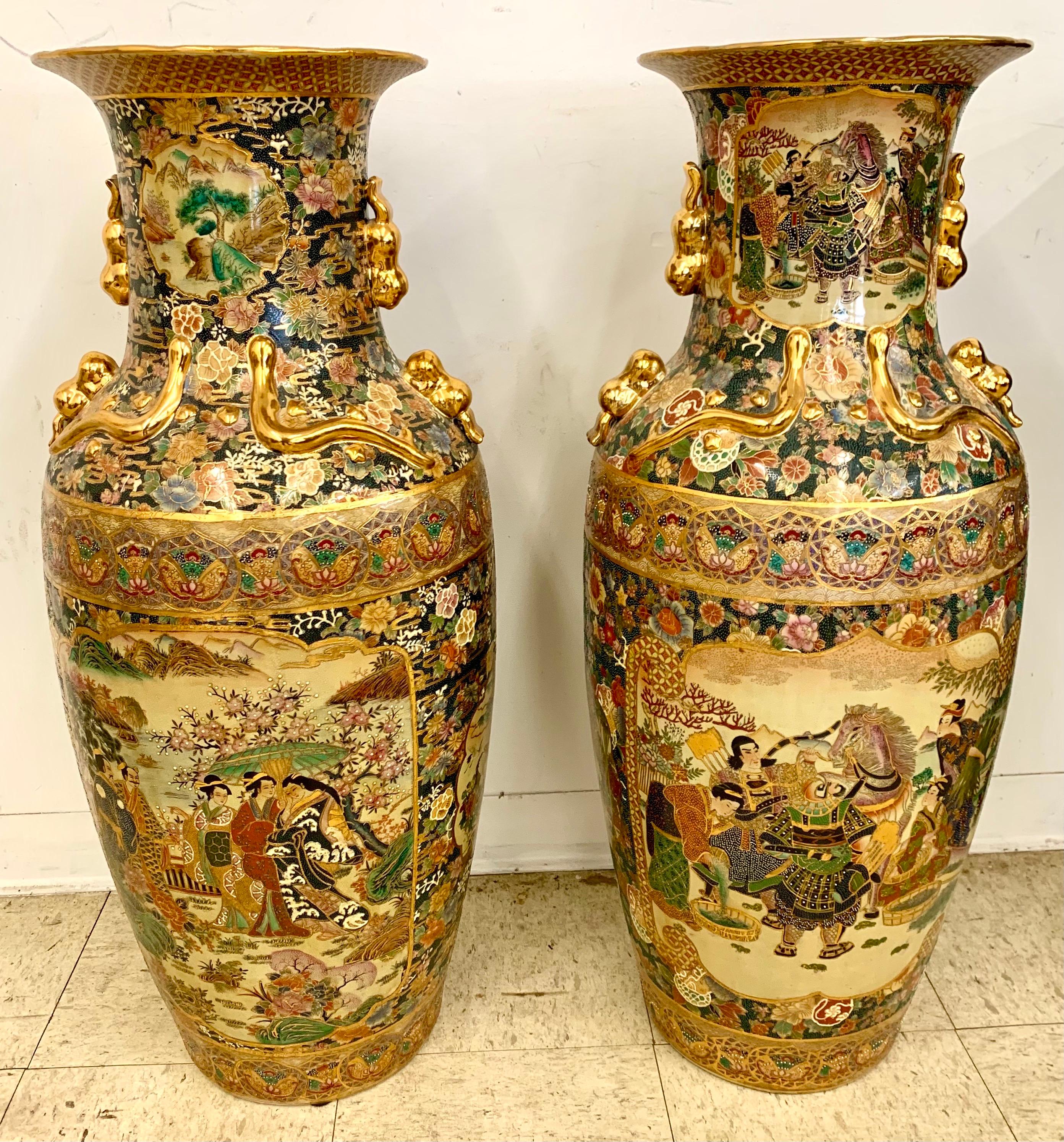 japanese hand painted vase