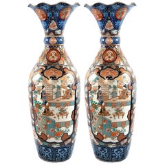Pair of Monumental Japanese Vases, circa 1890