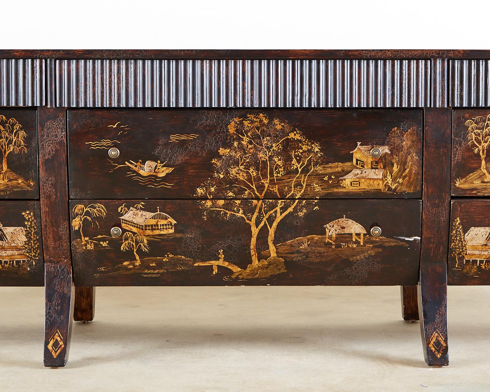 Monumental Rose Tarlow Japanned Dresser or Chests of Drawers 7