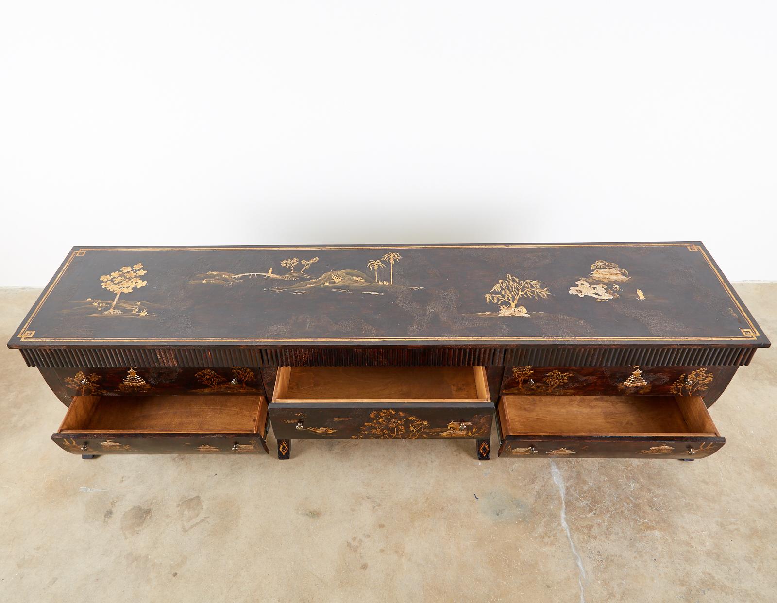 Monumental Rose Tarlow Japanned Dresser or Chests of Drawers In Good Condition In Rio Vista, CA