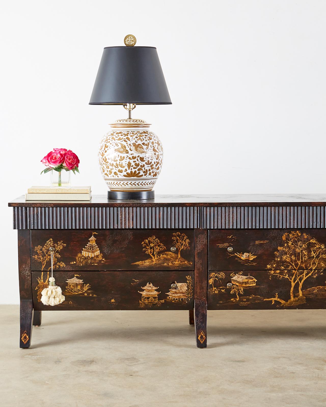 Monumental Rose Tarlow Japanned Dresser or Chests of Drawers 1