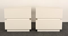 Pair of Monumental Lacquered Bedside Tables from Ashley Hicks Interior, NY