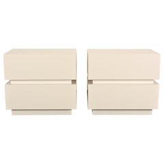 Pair of Monumental Lacquered Bedside Tables from Ashley Hicks Interior, NY