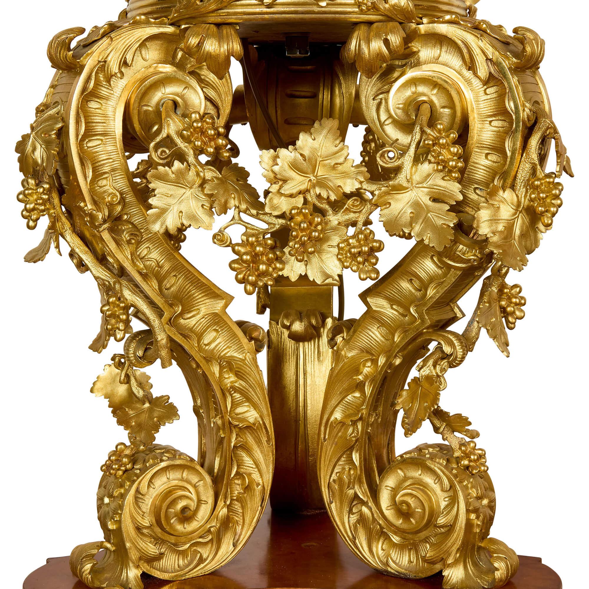 Pair of Monumental Large Japanese French Imari Porcelain Ormolu Candelabra For Sale 11