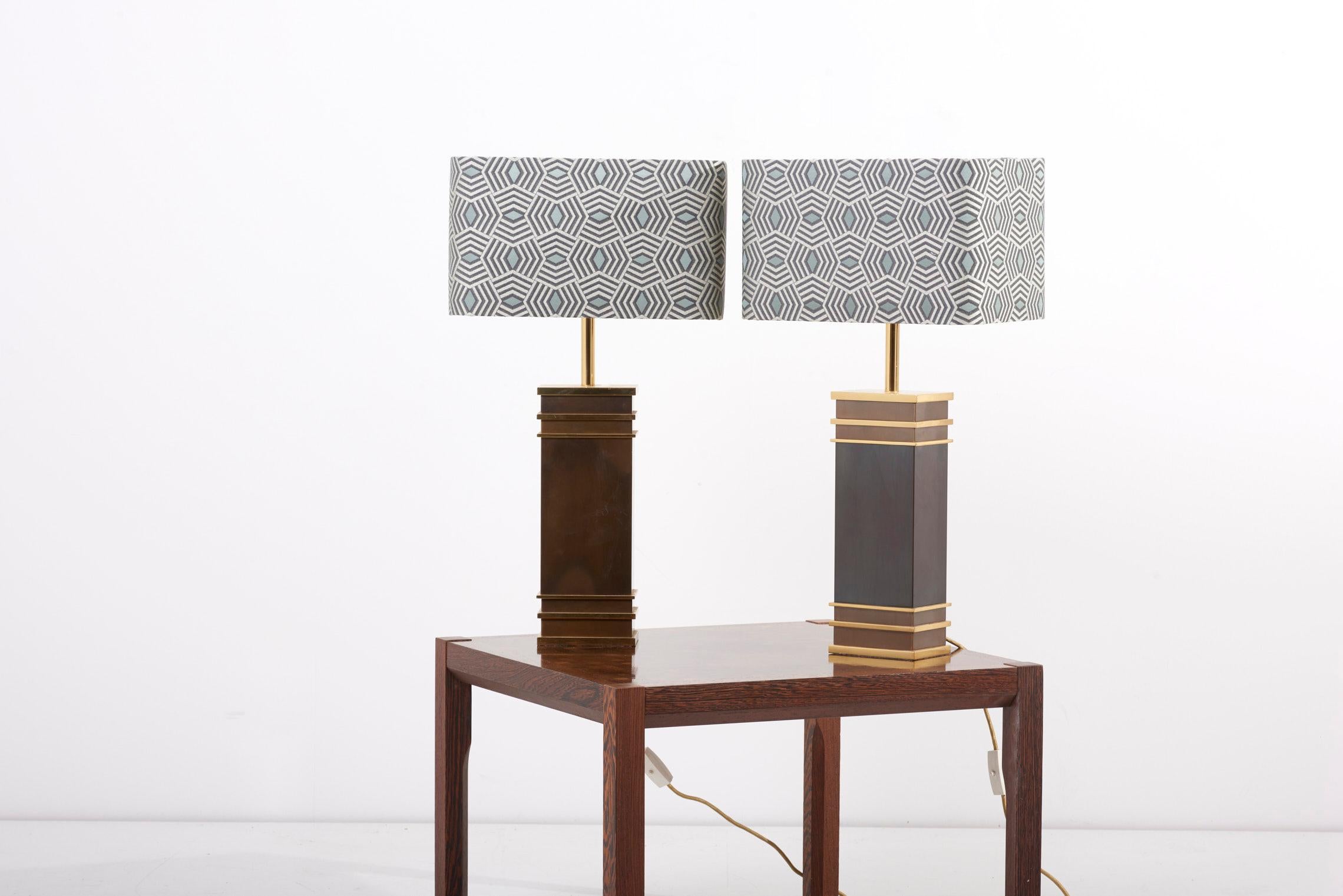 Pair of Monumental Midcentury Table Lamps by Vereinigte Werkstätten, Germany For Sale 9