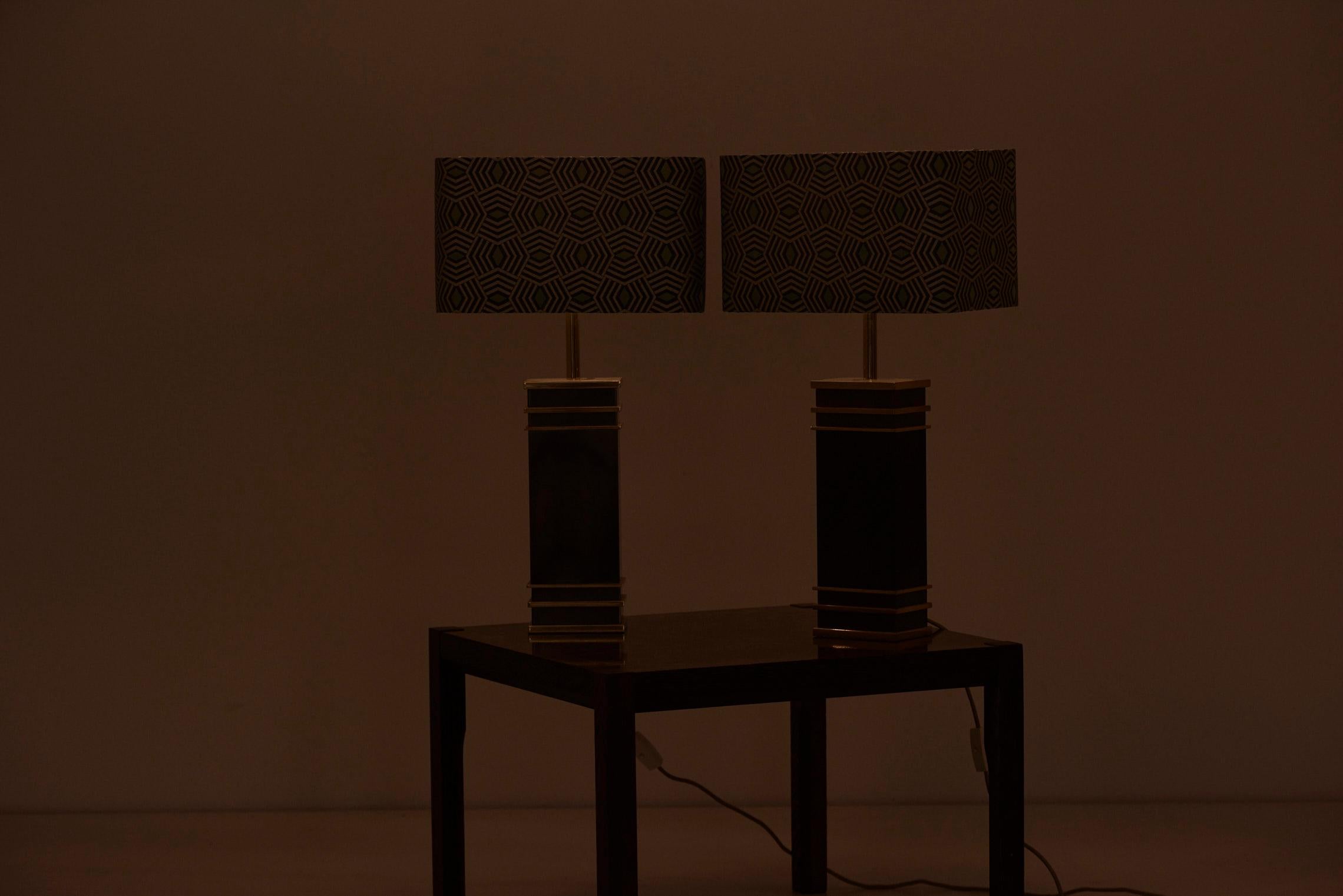 Pair of Monumental Midcentury Table Lamps by Vereinigte Werkstätten, Germany For Sale 10