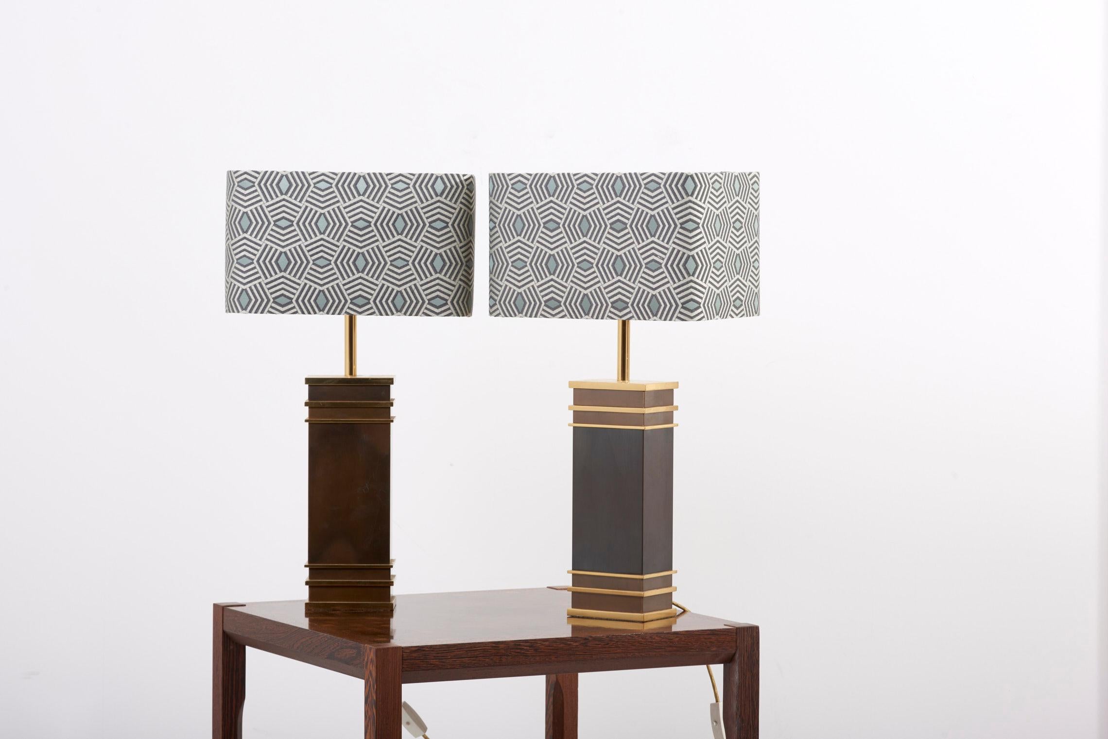 Pair of Monumental Midcentury Table Lamps by Vereinigte Werkstätten, Germany For Sale 2