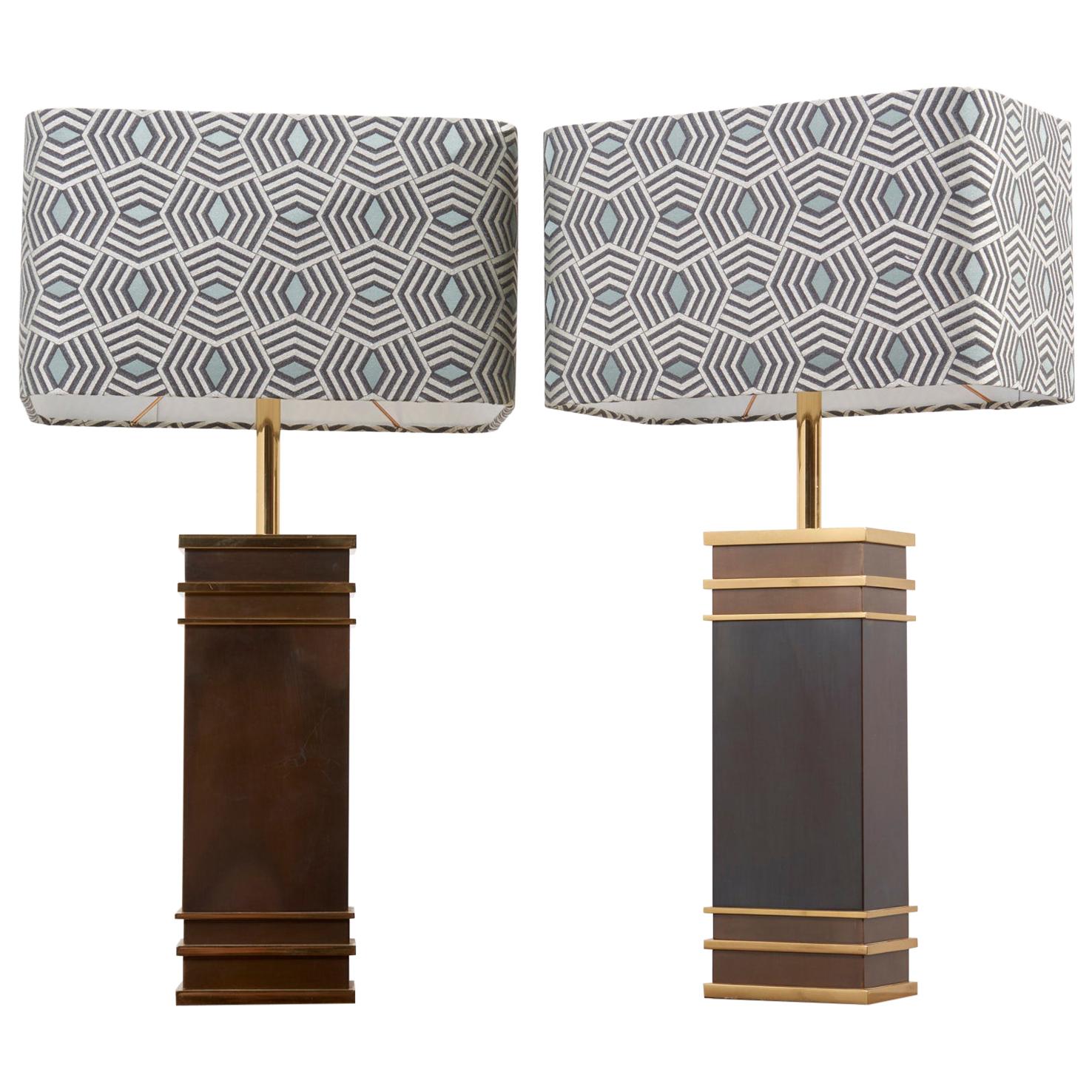 Pair of Monumental Midcentury Table Lamps by Vereinigte Werkstätten, Germany For Sale