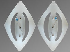 Paire d'appliques italiennes monumentales modernes par Zonca Voghera, Italie, années 1980