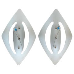 Vintage Pair of Monumental Modern Italian Sconces by Zonca Voghera, Italy, 1980s