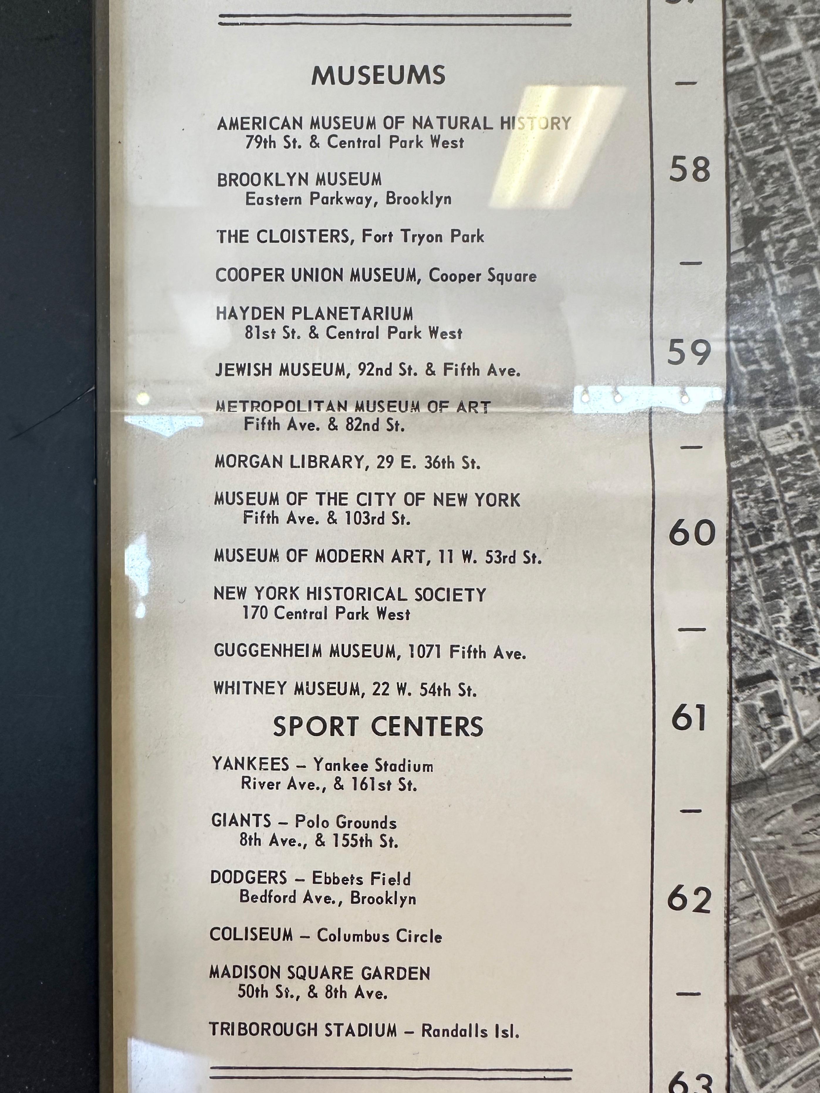 Paire de cartes aériennes monumentales de la National Air Map Company Manhattan, 1955 en vente 9