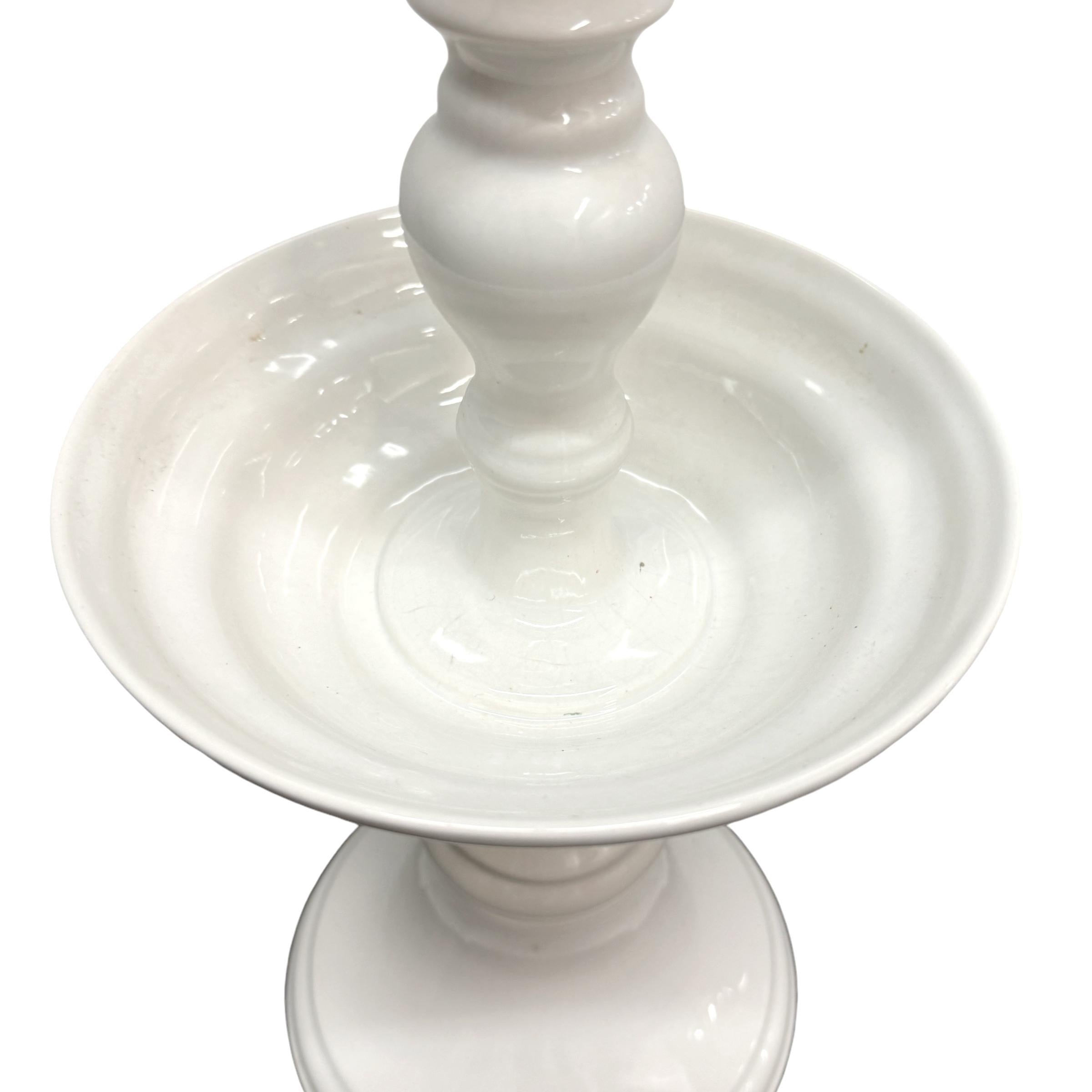 Pair of Monumental Porcelain Candlesticks 4