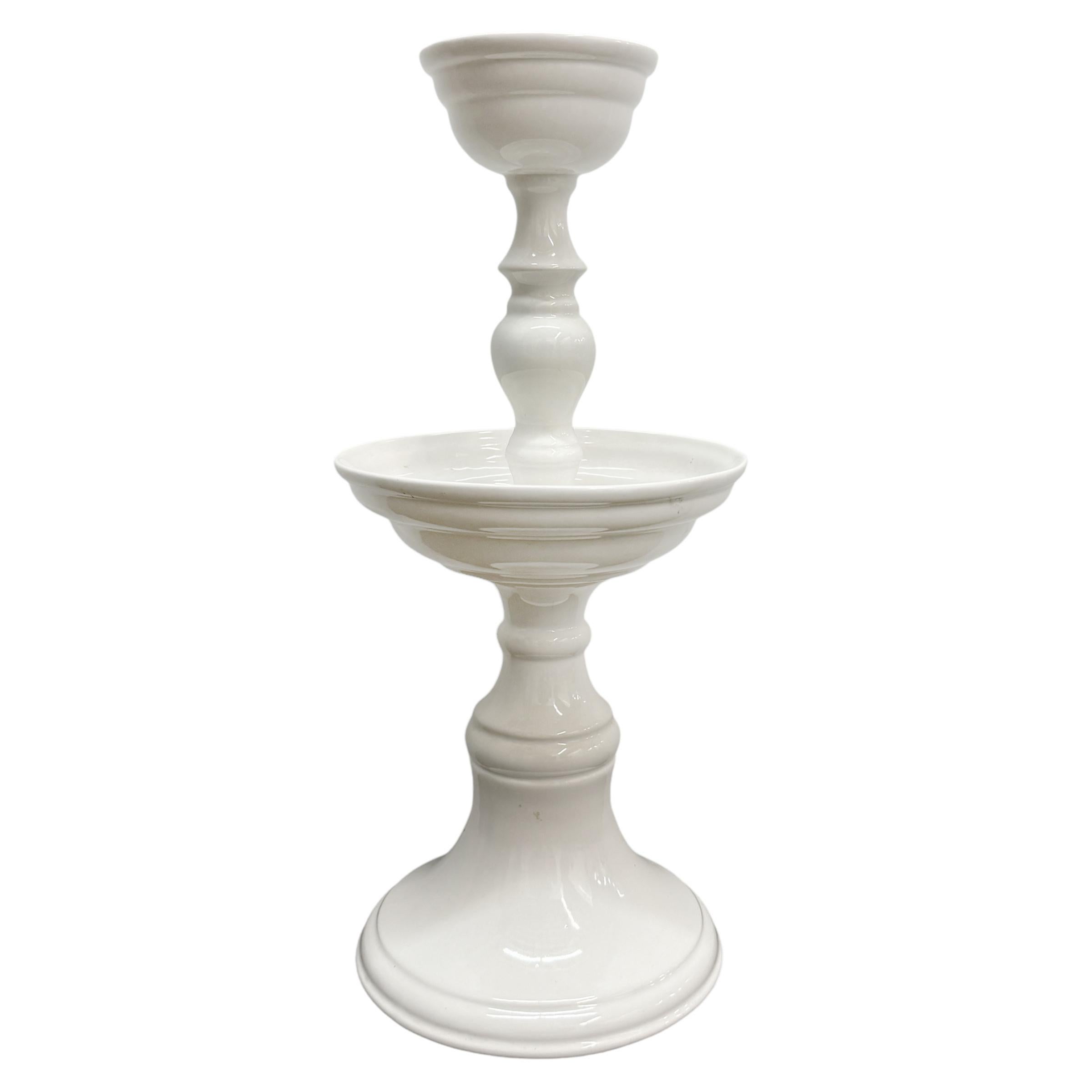 Pair of Monumental Porcelain Candlesticks In Good Condition In Chicago, IL