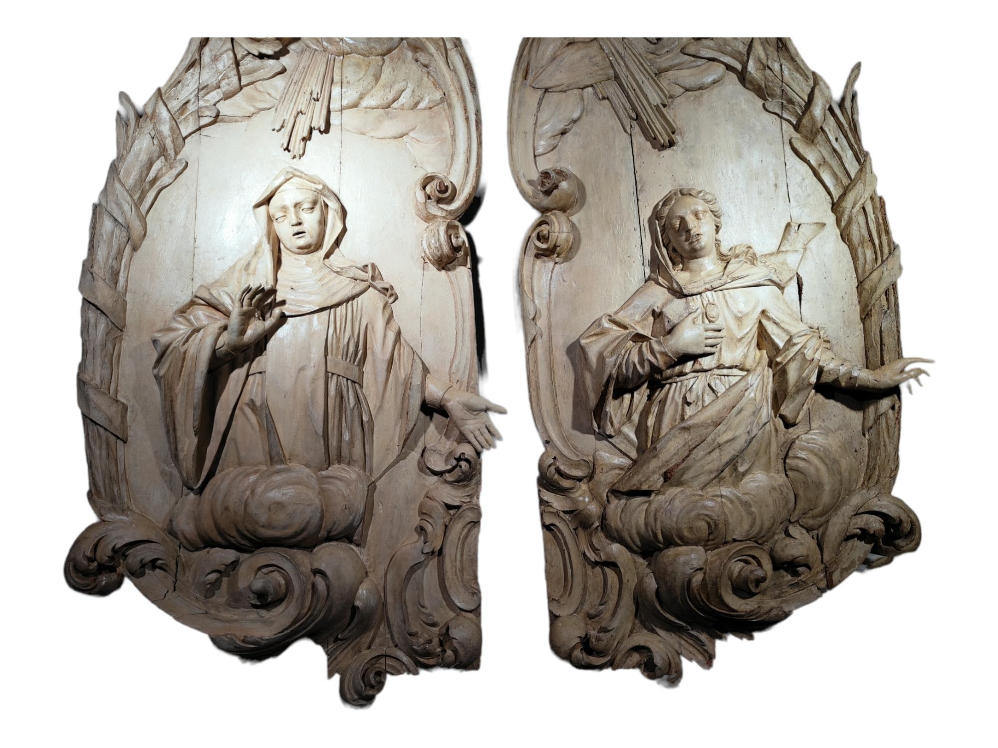 PAIR OF MONUMENTAL CARVED PANELS FROM THE 18TH CENTURY
IMPORTANT SPANISH BAROQUE 18TH CENTURY WOODEN PANELS ATTRIBUTED TO: Luis Bonifás y Massó-Valls, 1730 - Valls, 1786) was a Spanish sculptor and one of the leading exponents of Catalan Baroque