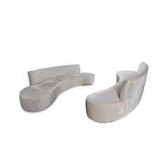 Pair of Monumental Serpentine Sofas