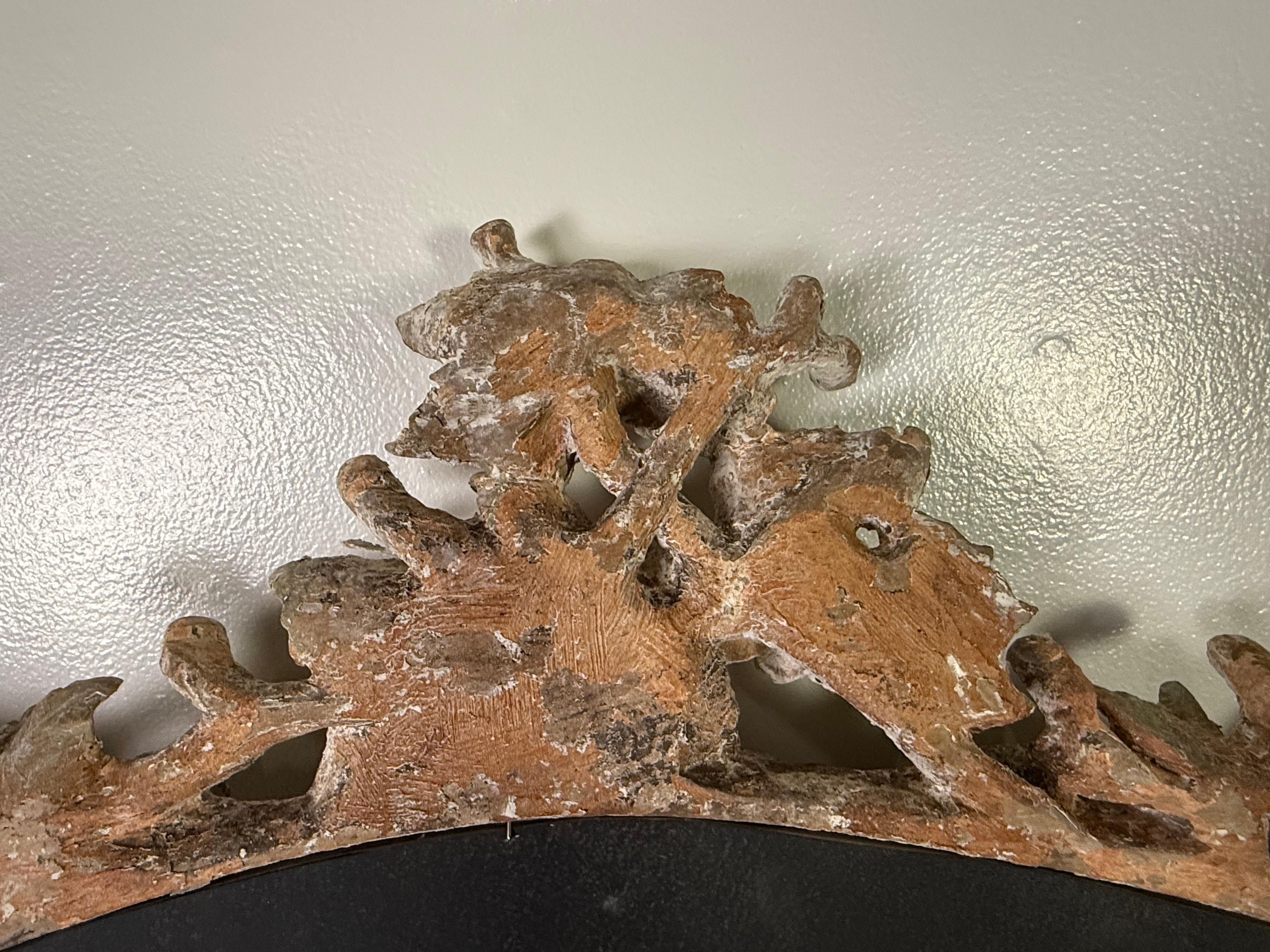 Pair of Monumental Silvered Carved Vine Mirrors For Sale 9