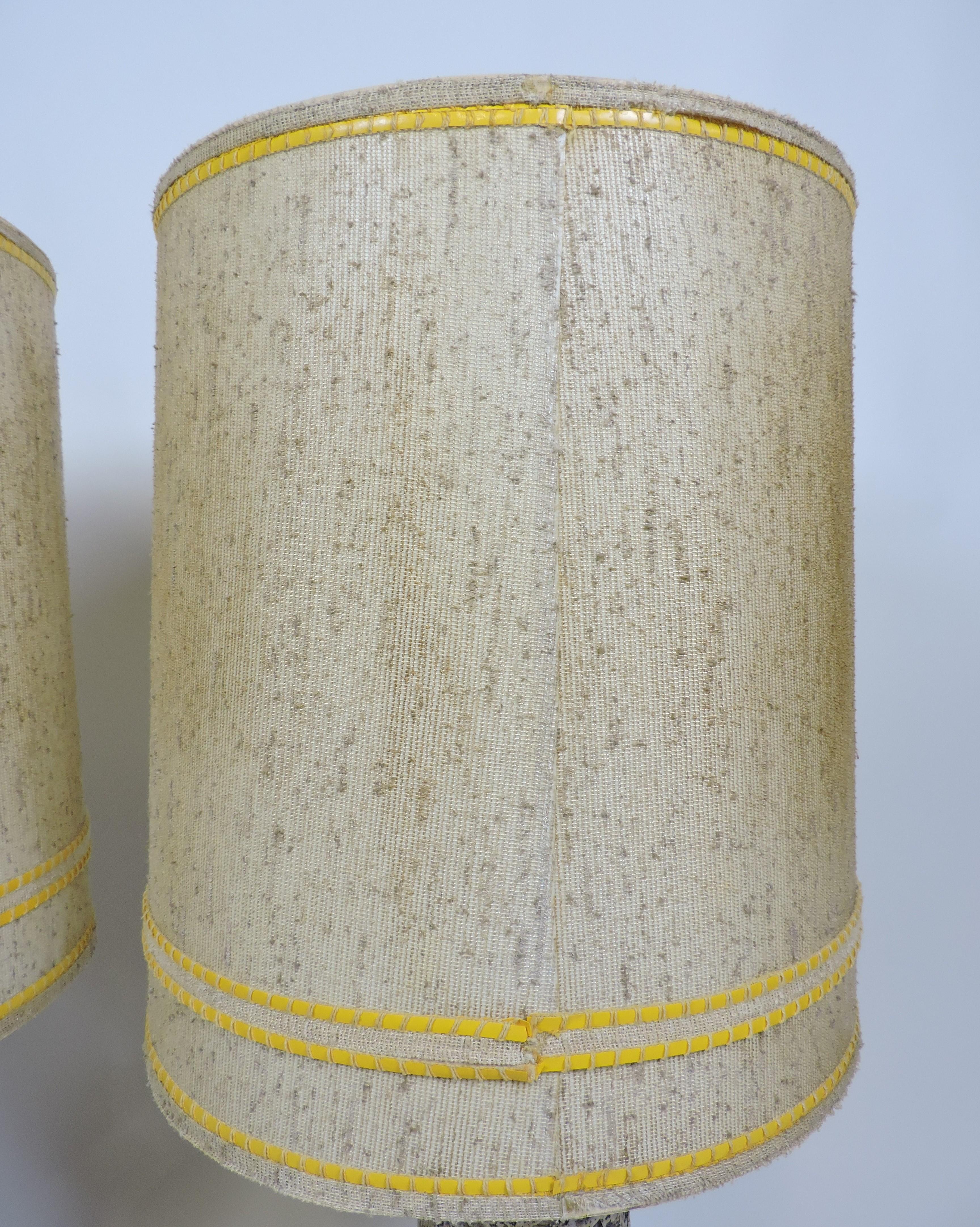 Late 20th Century Pair of Monumental Size Mid-Century Modern Pieri Tullio Table Lamps For Sale