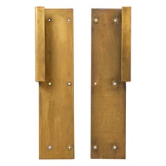 Paire de poignées de porte monumentales Art Déco en bronze massif - France années 1940