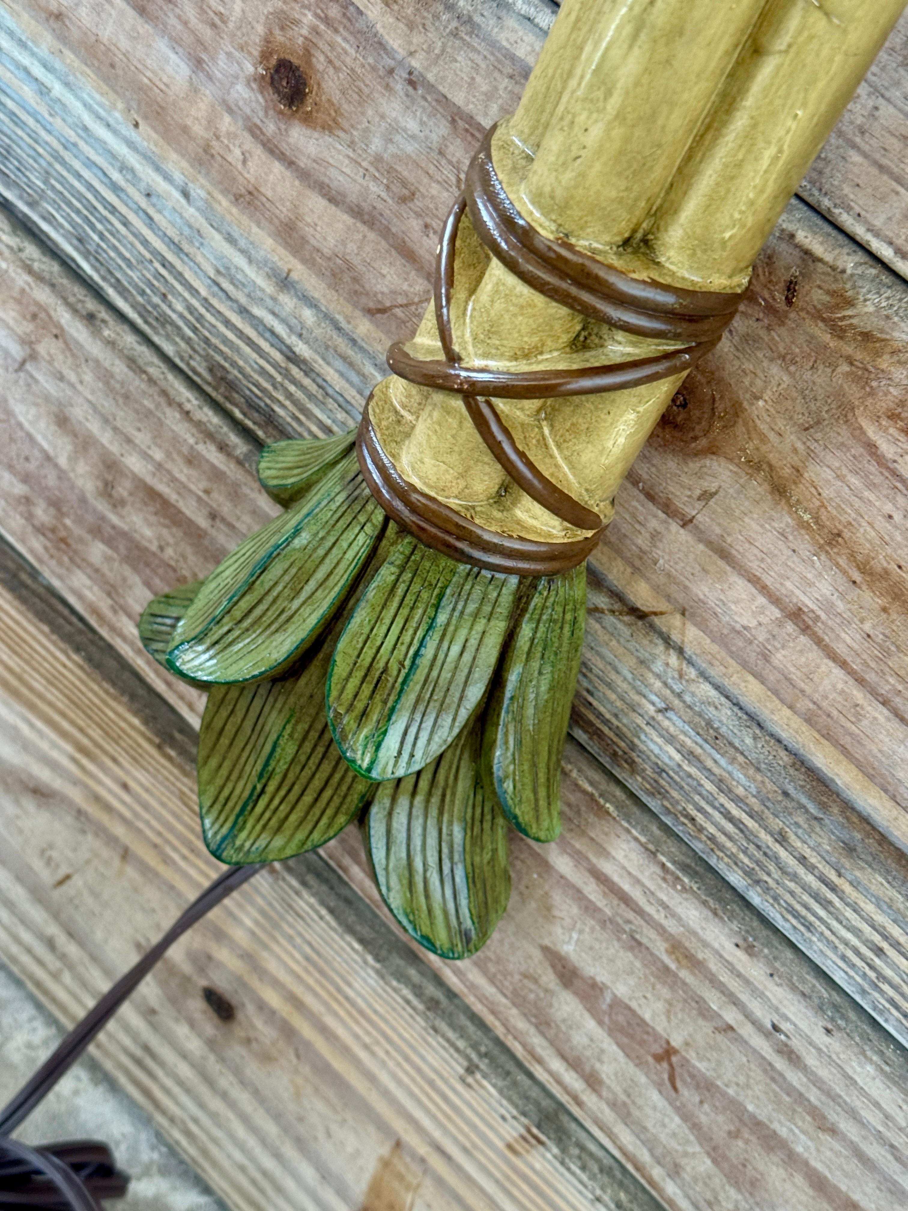 Pair of Monumental Tropical Parrot Palm Tree Wall Torchieres For Sale 8