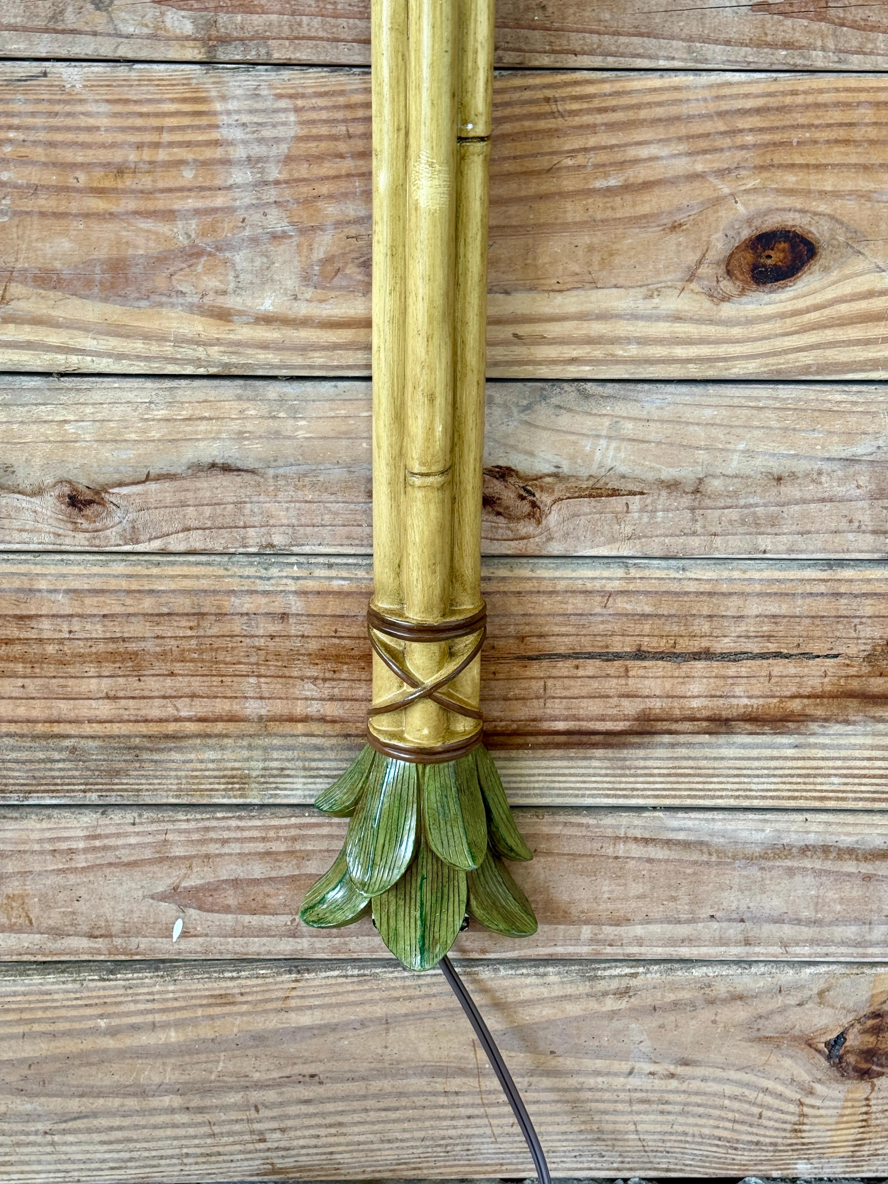 Pair of Monumental Tropical Parrot Palm Tree Wall Torchieres For Sale 1