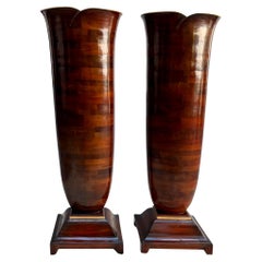 Pair of monumental vases, Christopher Guy, Indonesia, circa 2000
