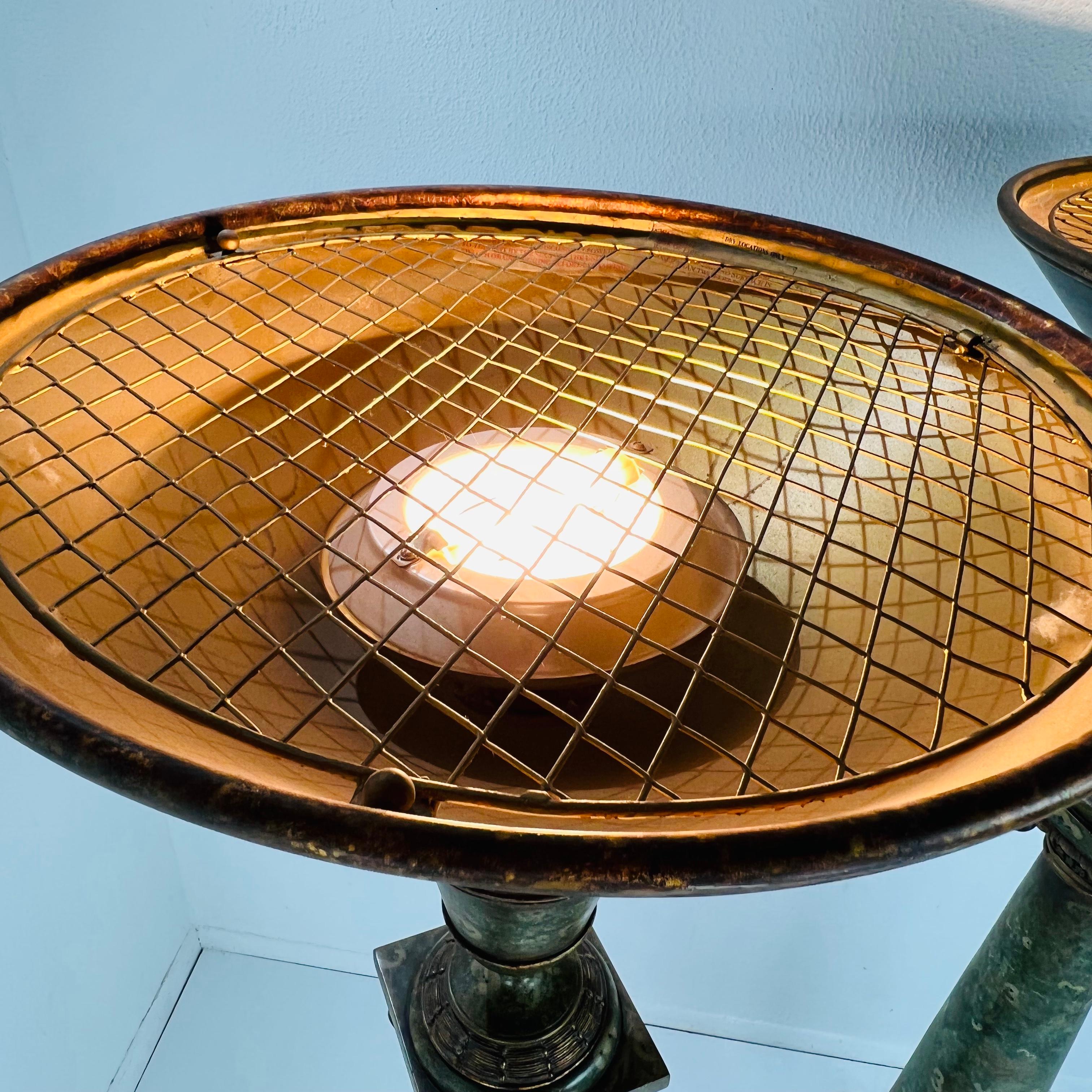 Pair of Monumental Venetian Torchiere Floor Lamps For Sale 8