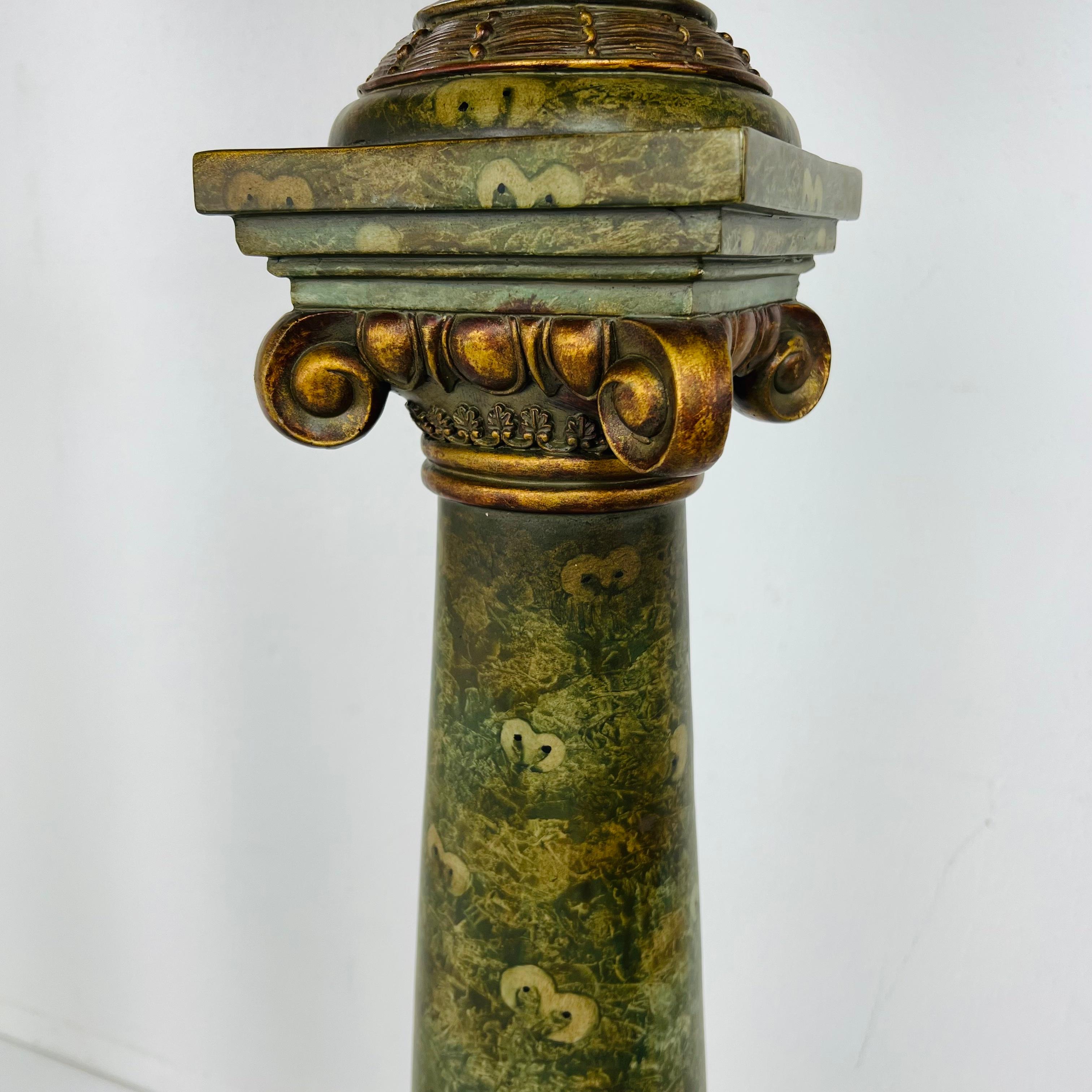 Late 20th Century Pair of Monumental Venetian Torchiere Floor Lamps For Sale