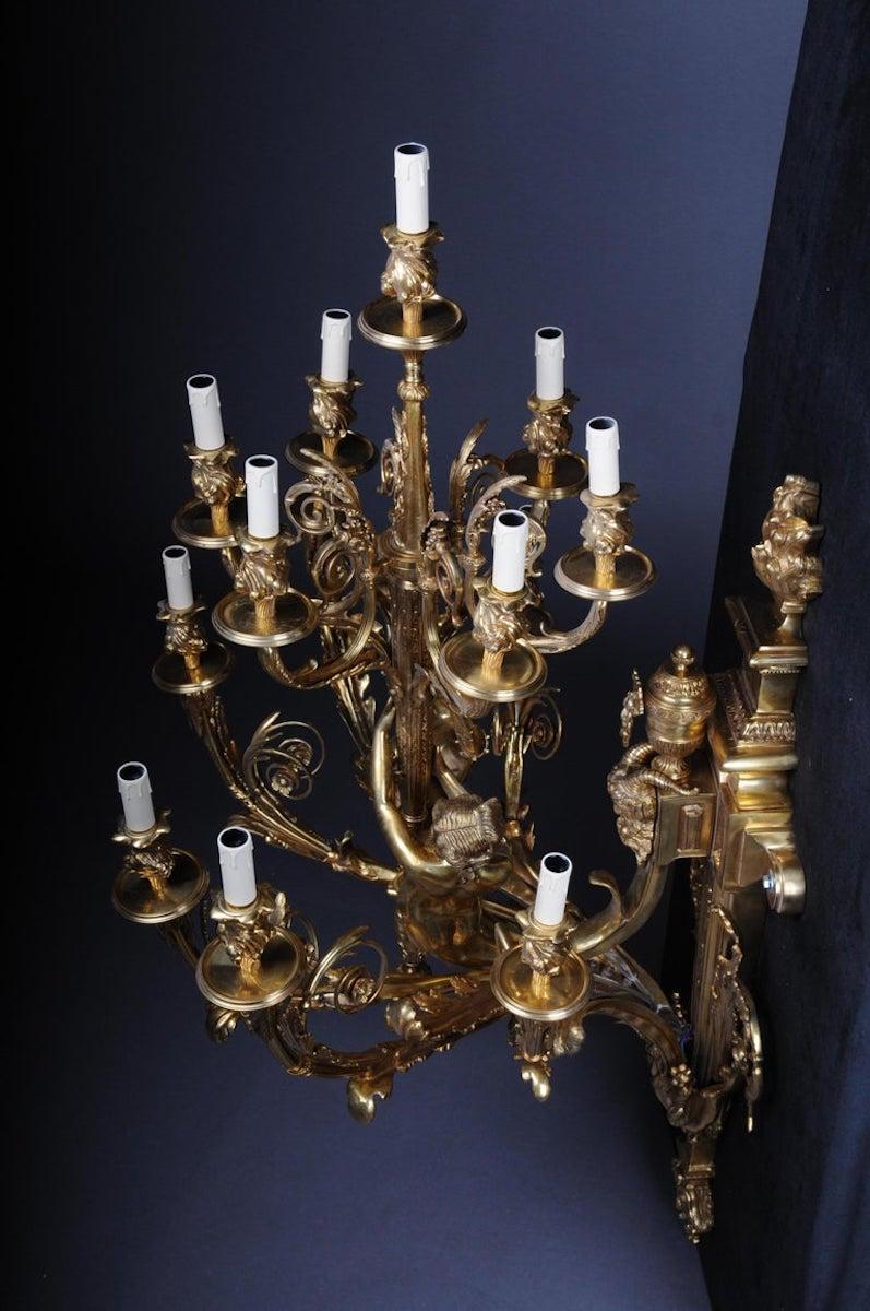 Paire d'appliques murales monumentales Napoléon III D'après J.-B.. Klagmann en vente 13