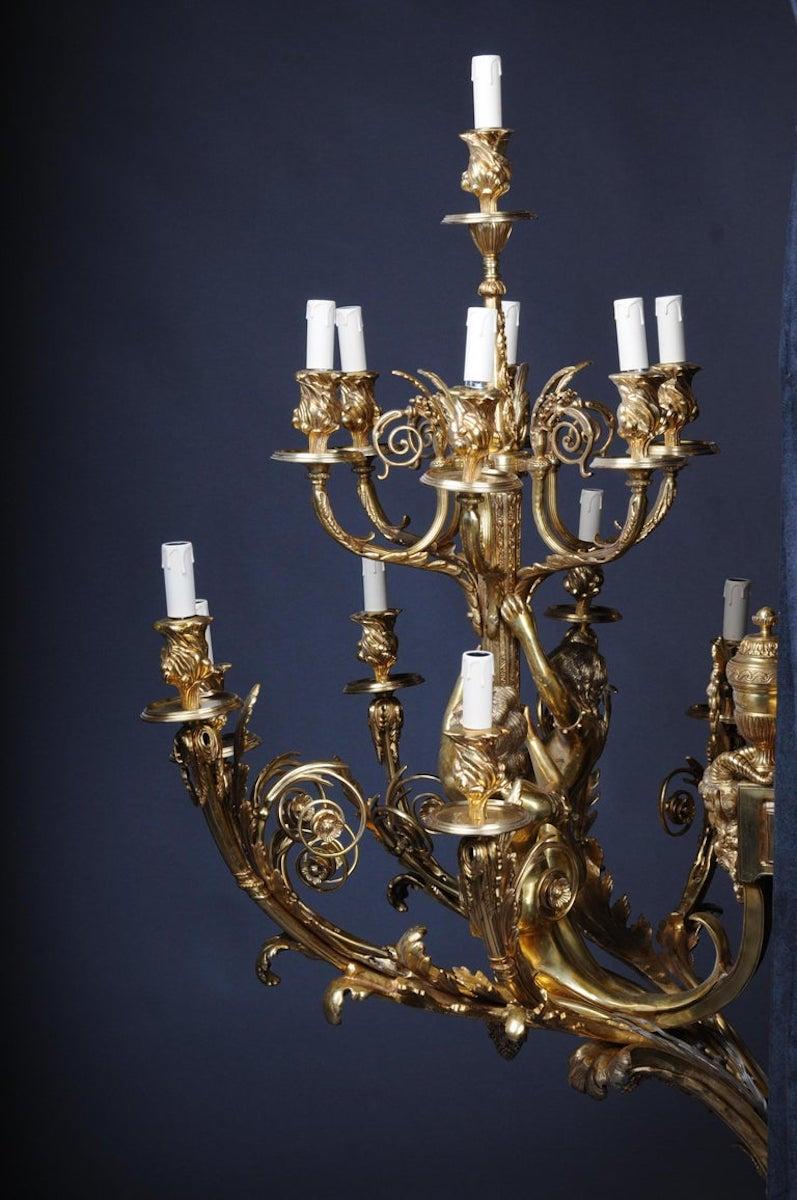 Bronze Paire d'appliques murales monumentales Napoléon III D'après J.-B.. Klagmann en vente