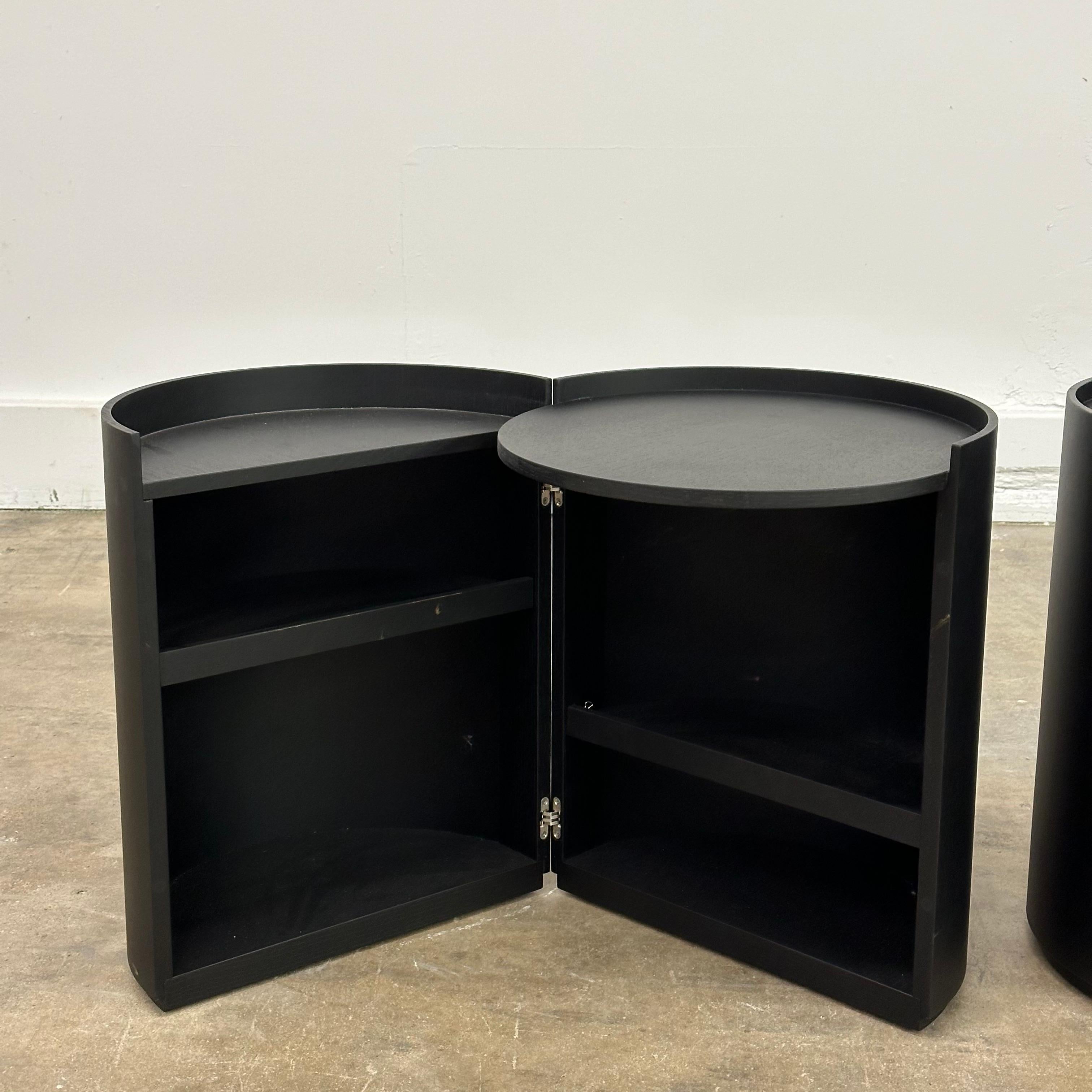Pair of Moon Bedside Tables by Mist-O for Living Divani, Italy, 2014 In Good Condition For Sale In Skokie, IL
