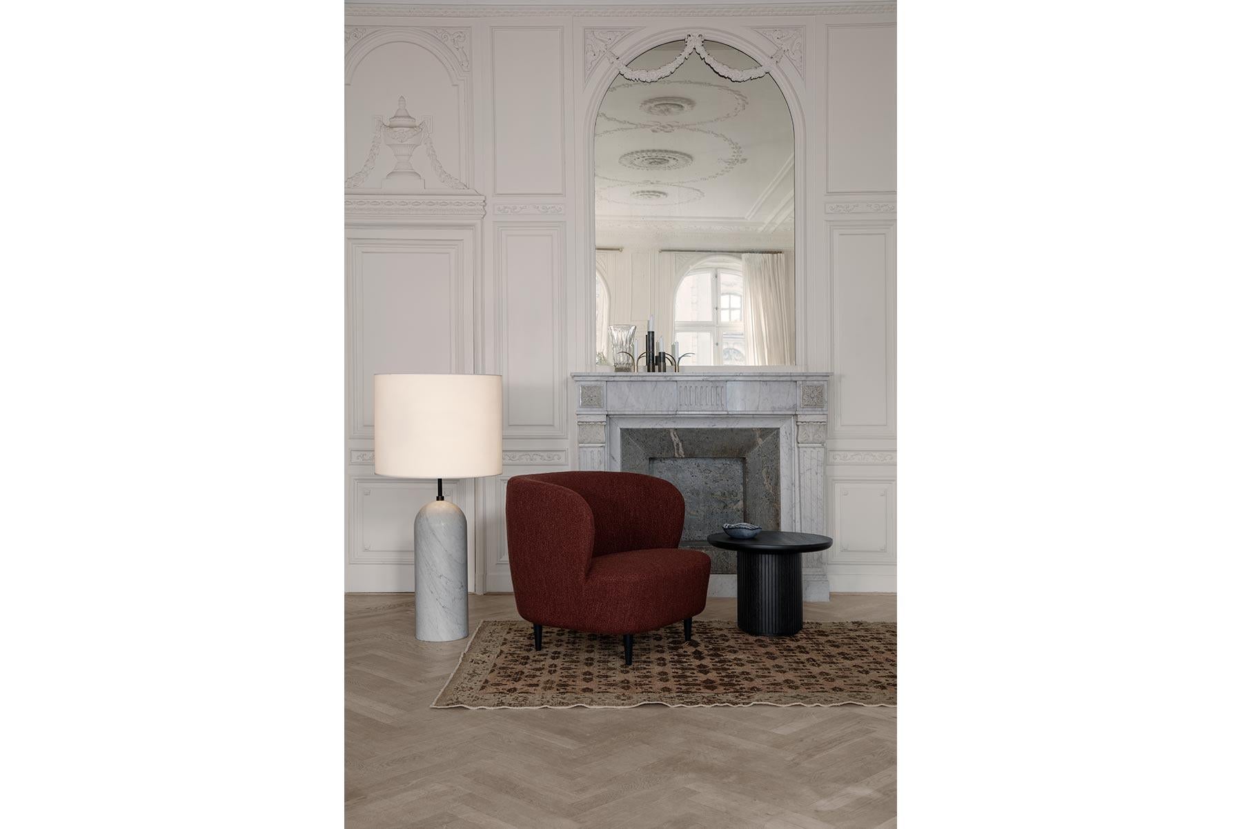 Poli Paire de tables longues Moon, rondes, plateau en marbre en vente