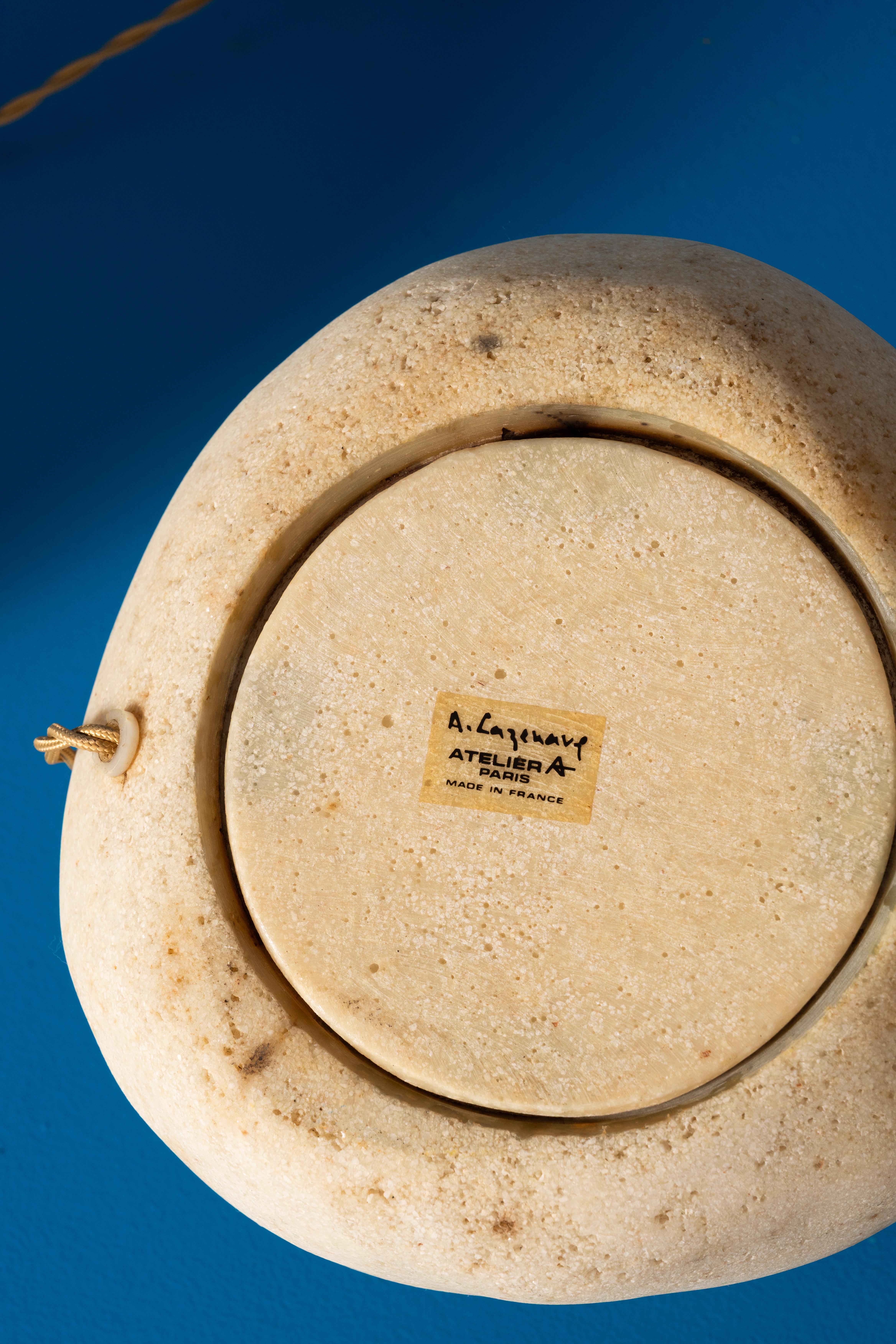 Pair of Moon Rock Lamps by Andre Cazenave in vendita 1