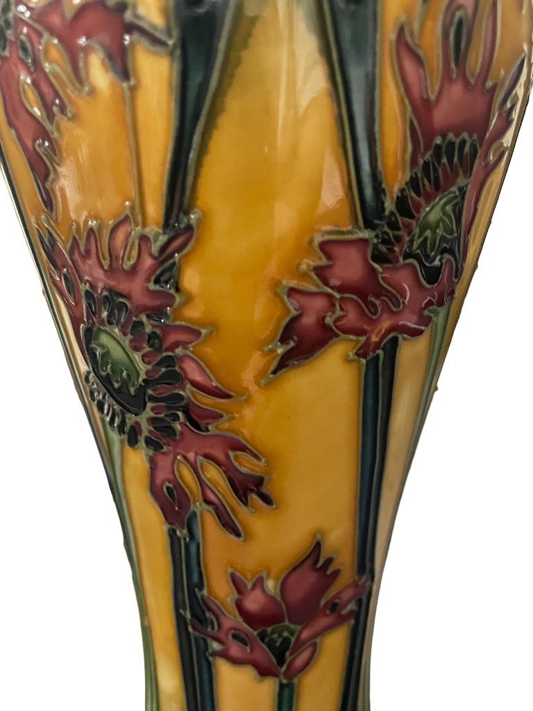 English PAIR  of MOORCROFT Nicola Slaney Design Vase, Ragged Poppy LIMITED EDITION For Sale