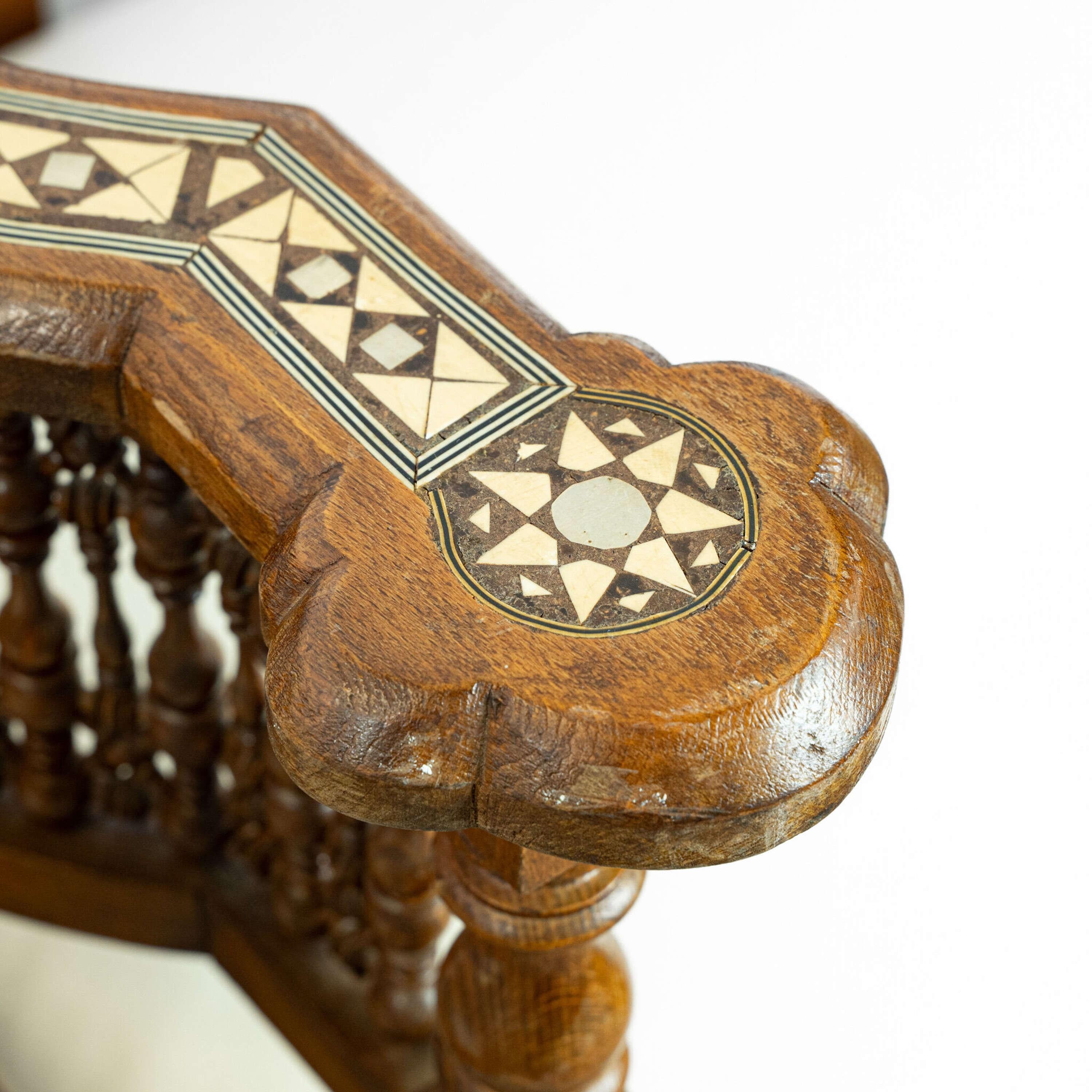 Pair of Moorish Inlaid Chairs im Angebot 4