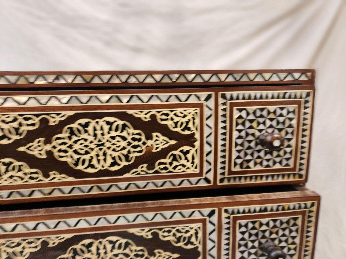 Pair of Moorish Inlaid Commodes  In Excellent Condition For Sale In Dallas, TX