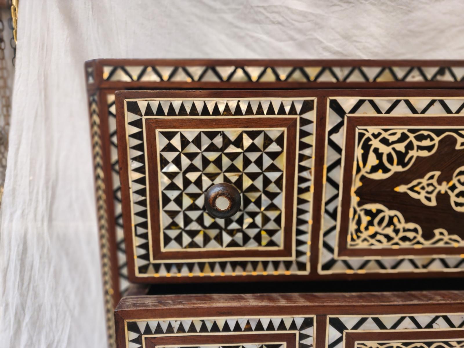 19th Century Pair of Moorish Inlaid Commodes  For Sale
