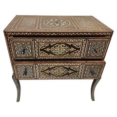 Pair of Moorish Inlaid Commodes