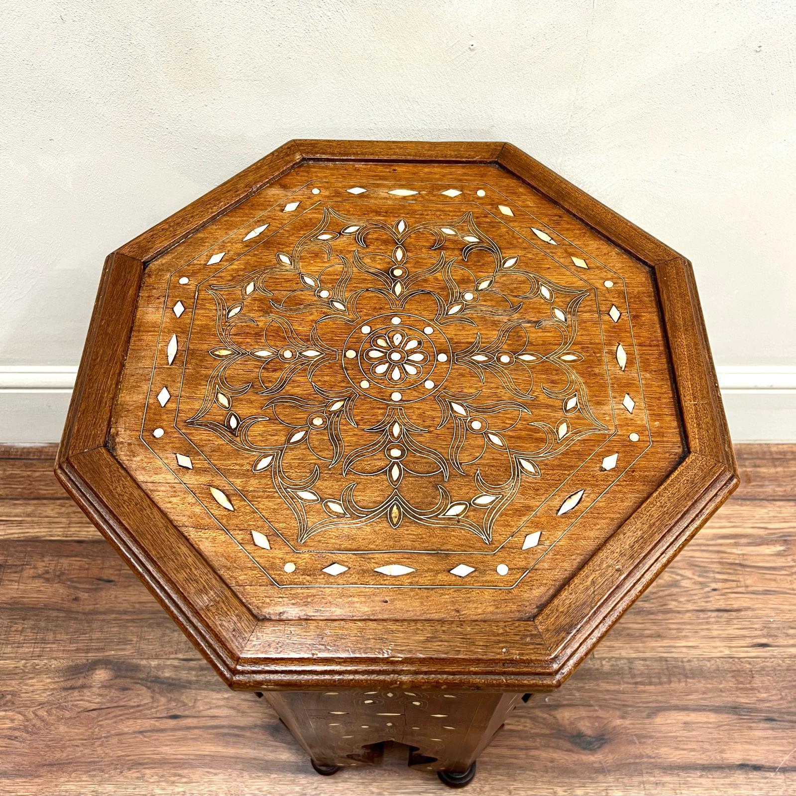 20th Century Pair of Moorish Inlaid Tables