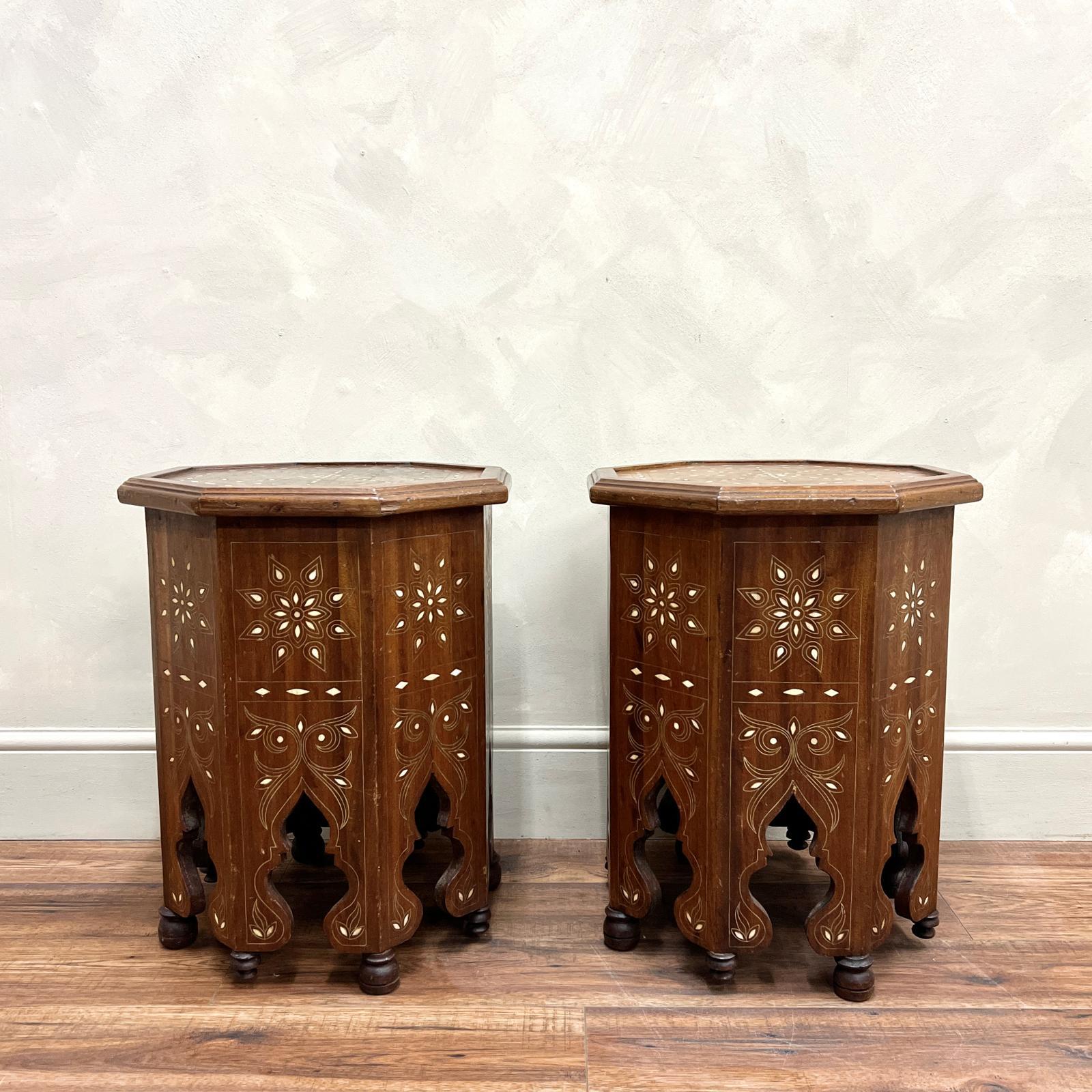 Pair of Moorish Inlaid Tables 1